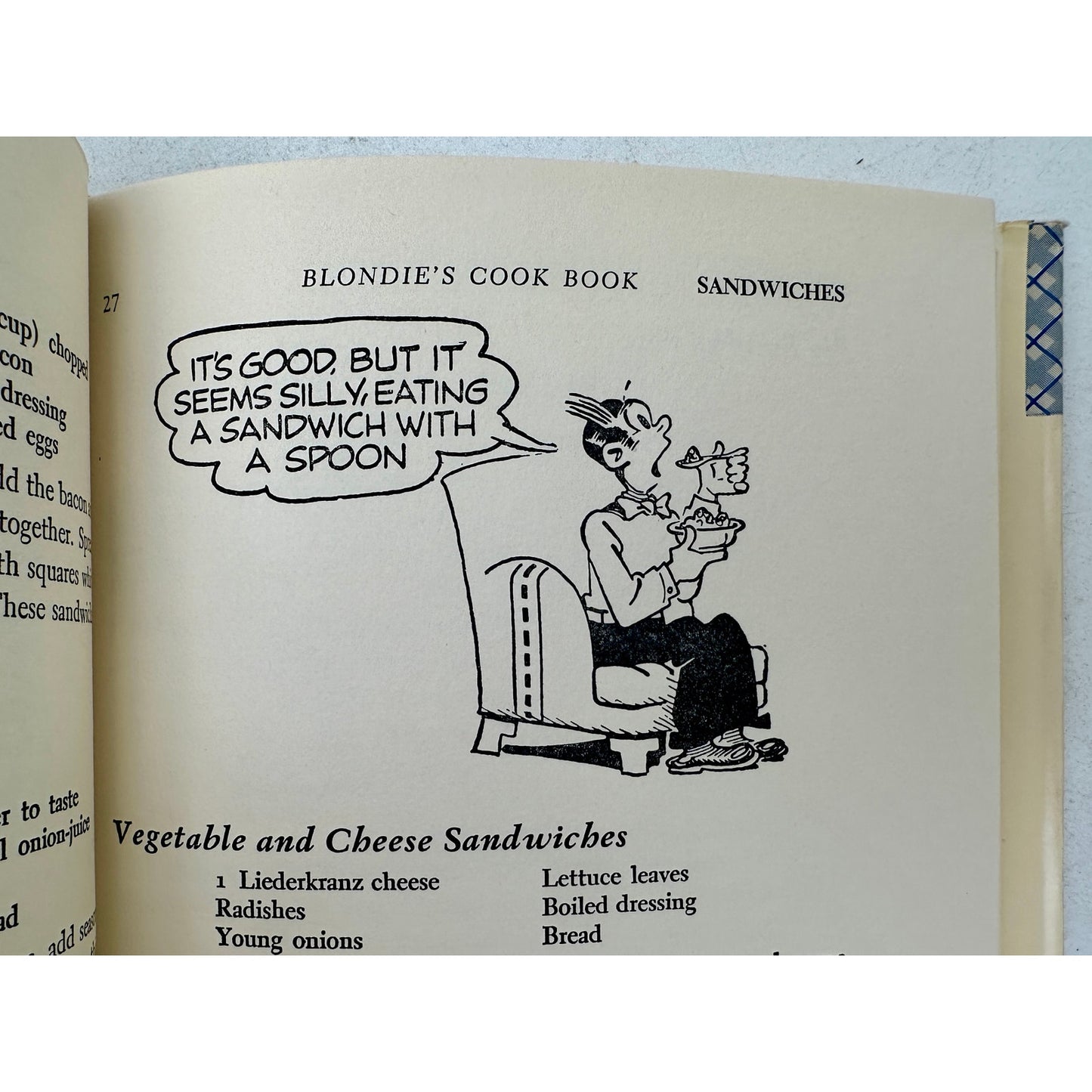Vintage Blondie's Cook Book: Soups, Salads, Sandwiches 1947 by Chic Young