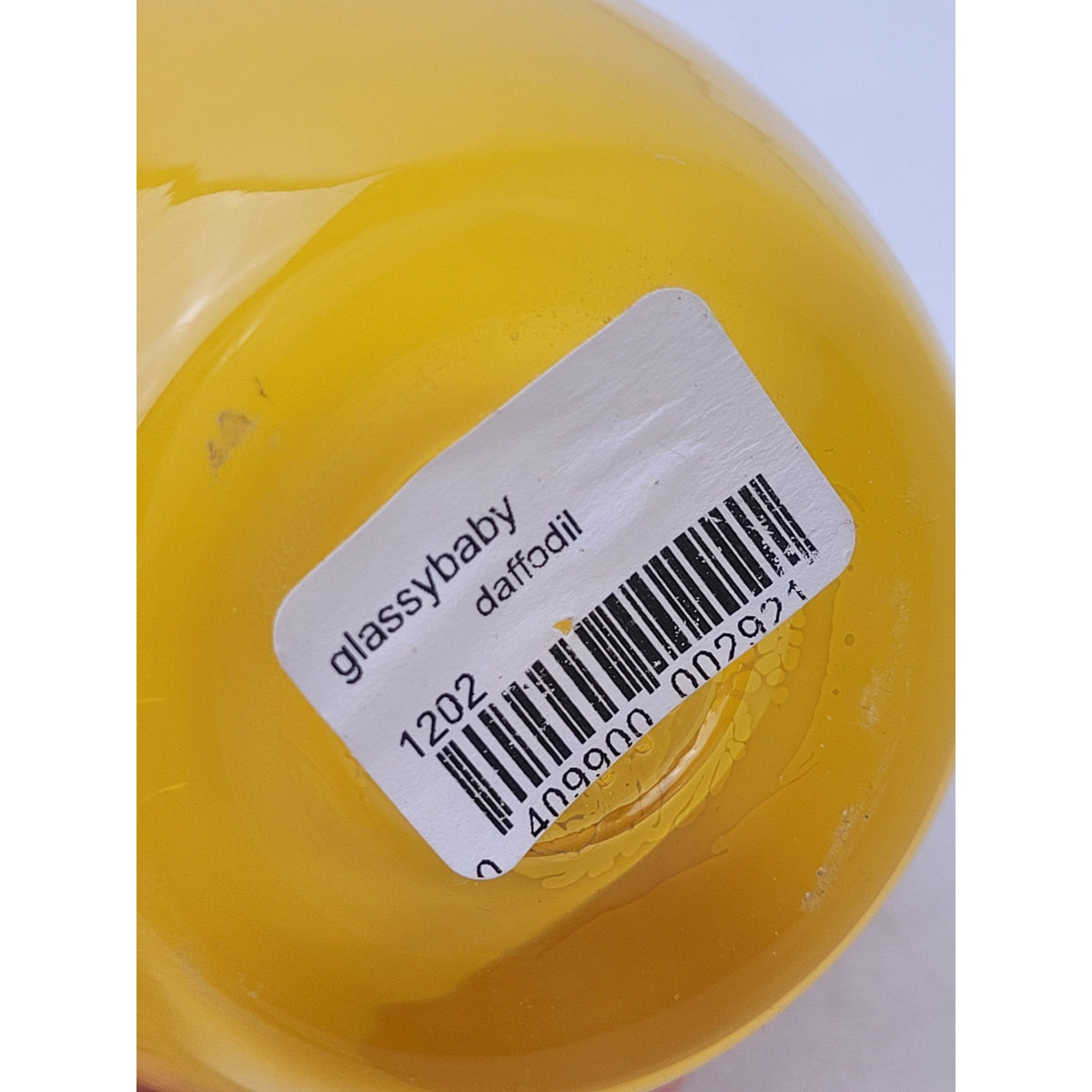 glassybaby "Daffodil" Sunny Yellow Glass Votive Candle Holder w Tag