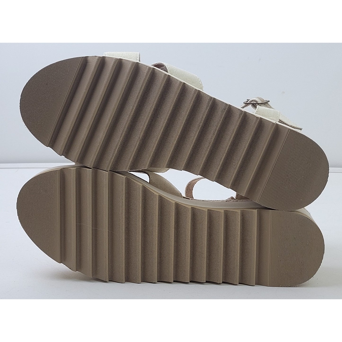 TOMS Noelani Gold Natural Platform Wedge Sandals NWT Women's Sz 10