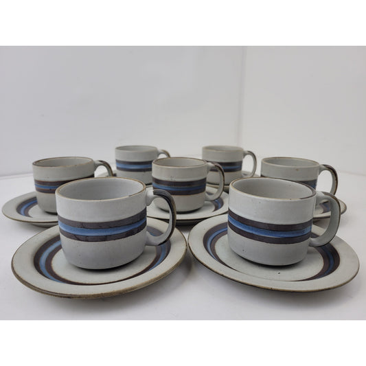 VTG Otagiri Horizon 6oz Coffee Cups & Saucers | Set of 7