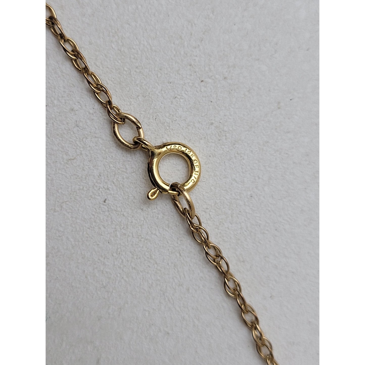 14K Yellow & Rose Gold #1 Grandma Pendant on 14K GF Chain Necklace