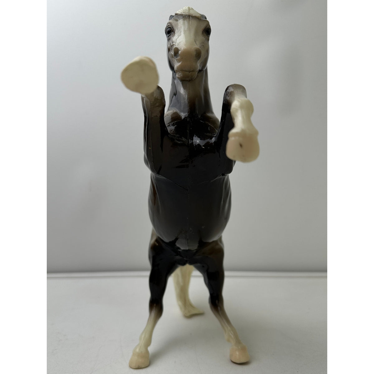 Vintage Breyer "King" Fighting Stallion #34 Glossy Charcoal Figurine