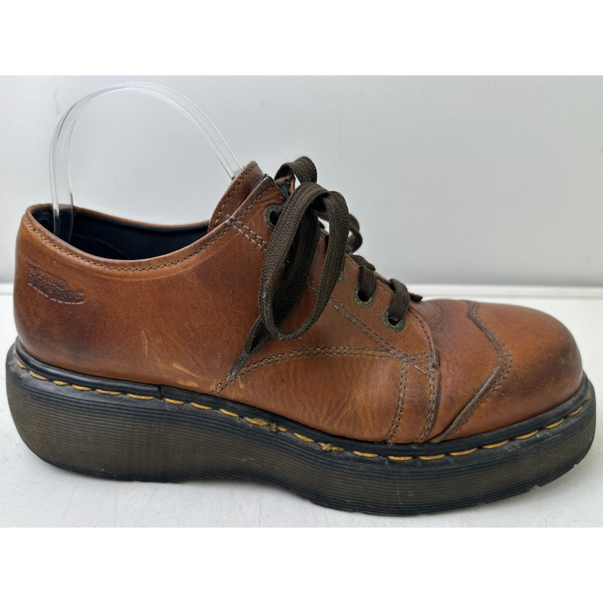 Vintage Dr. Martens 8651 Brown Leather Chunky Platform Oxfords Men's Sz 9