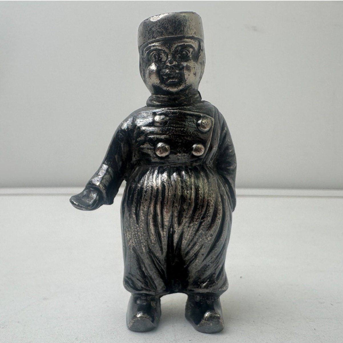 VTG MW Carr Holland Ware Dutch Boy & Girl Plated Salt & Pepper Shakers