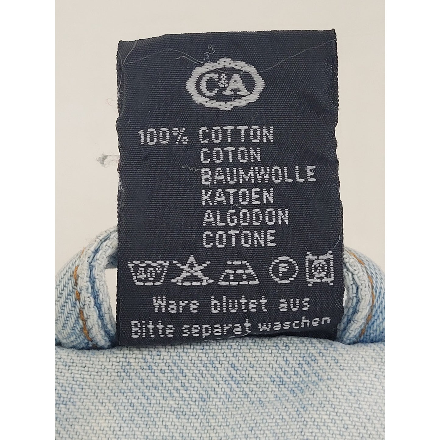 1980s VTG Cropped Denim Moto Jacket Stars Stripes Sz S/M