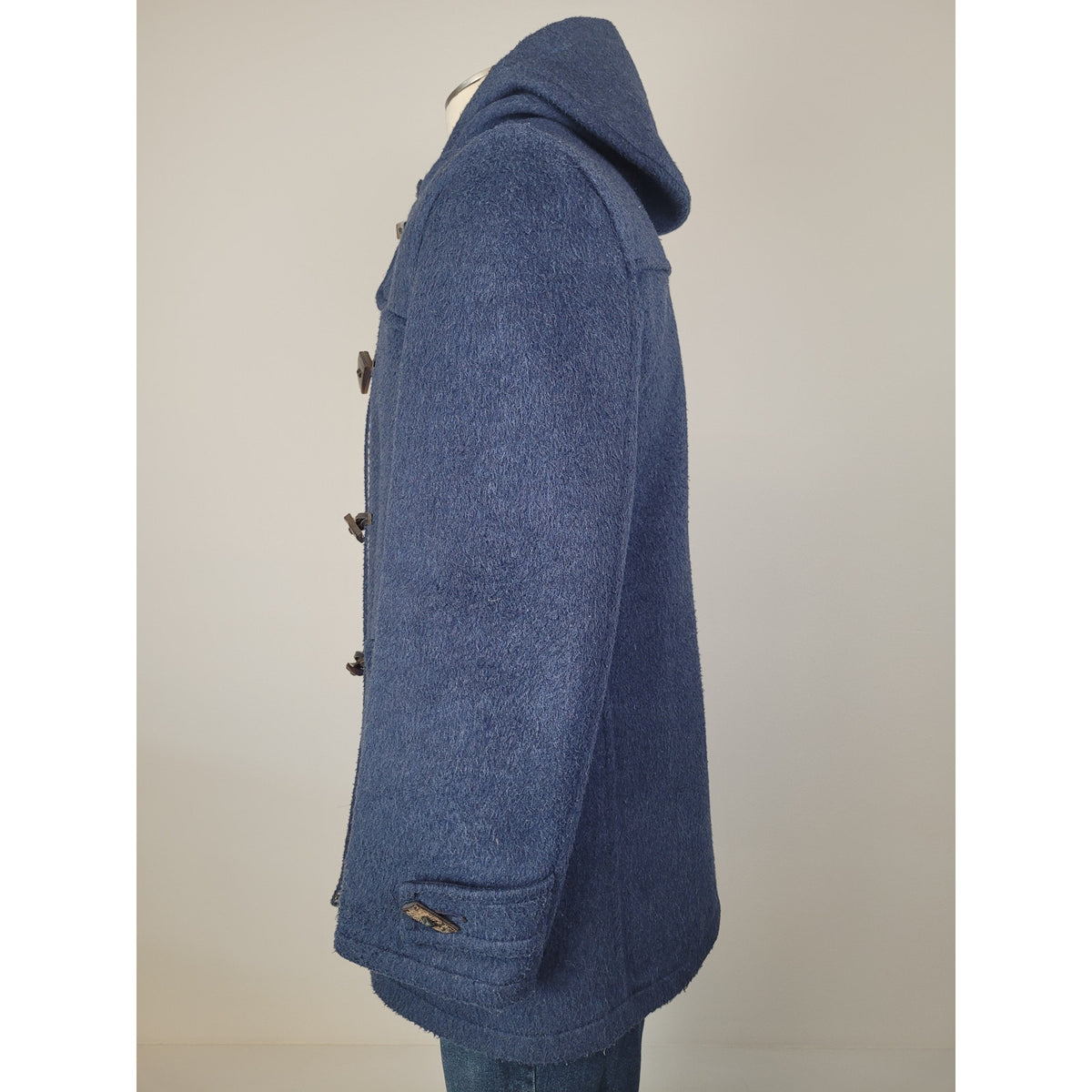 VTG 1970s Melbourne Original English Duffle Coat Wool Blend Toggle Closure Sz L