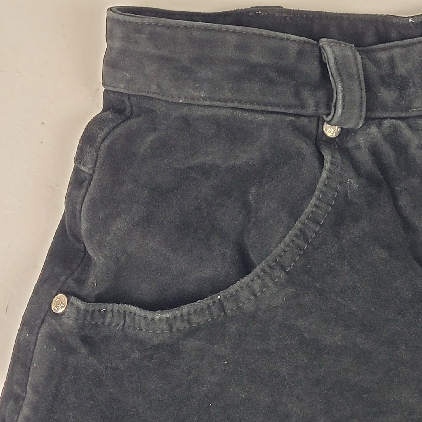 Vintage Harley Davidson Suede Leather High Rise Shorts Women's Sz 30" Waist