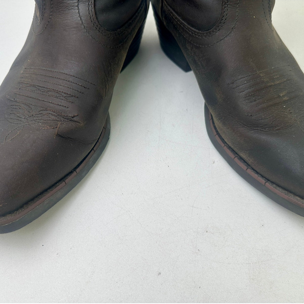 Justin Brown Leather Western Cowboy Boots Men's Sz 10