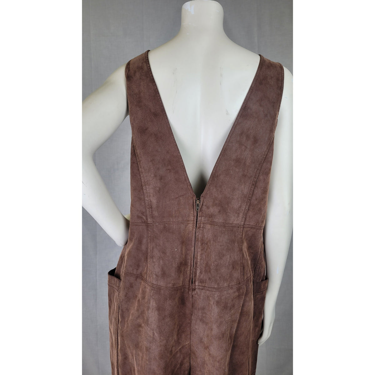 We The Free Nico Faux Suede One-Piece Brown Women's Sz M NWT