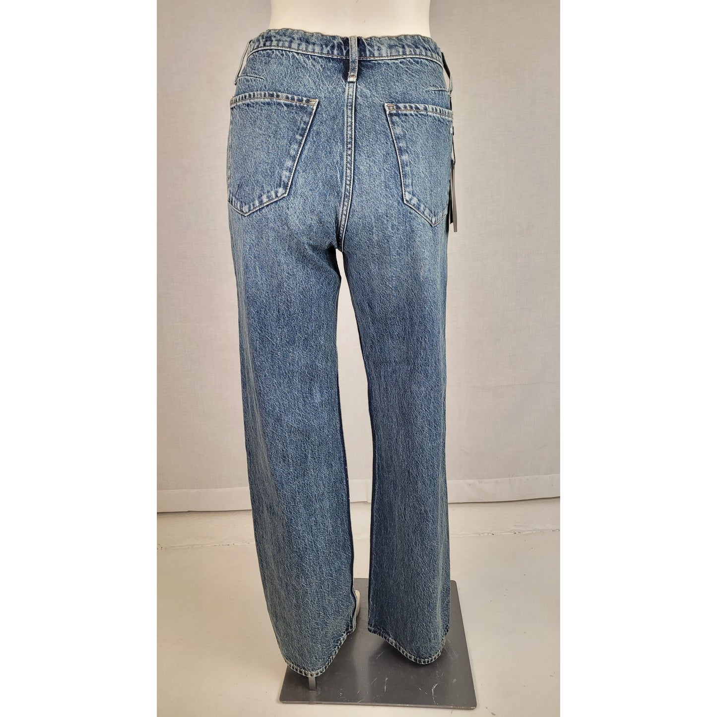 Rag & Bone Pheobe Drawstring Wide Leg Jeans Medium Wash Women's Sz XS