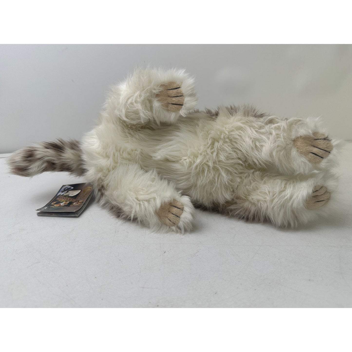 Hansa Portraits of Nature Lifelike Laying Snow Leopard Cub Plush 14"