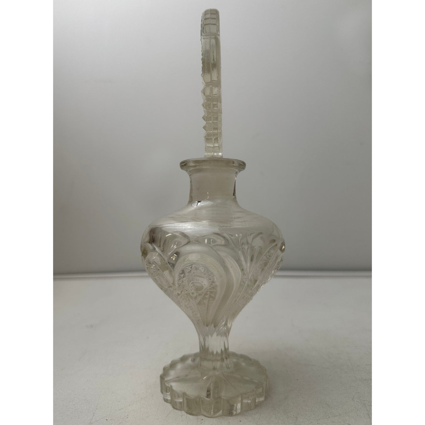 Pair of Vintage Imperial Glass Zippered Heart Cologne Bottles