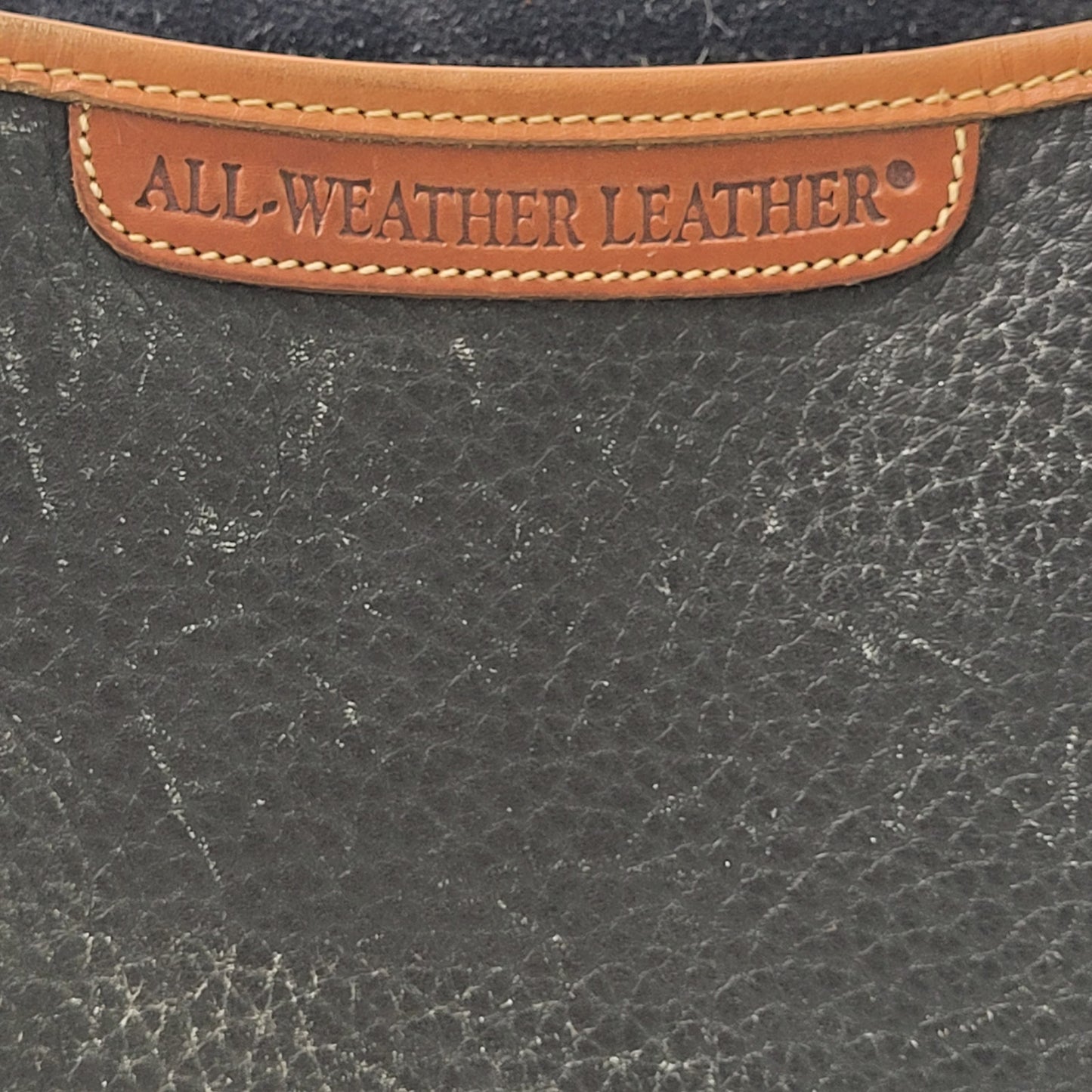 Vintage Dooney & Bourke Essex Bag All-Weather Leather Black & Brown Medium Purse