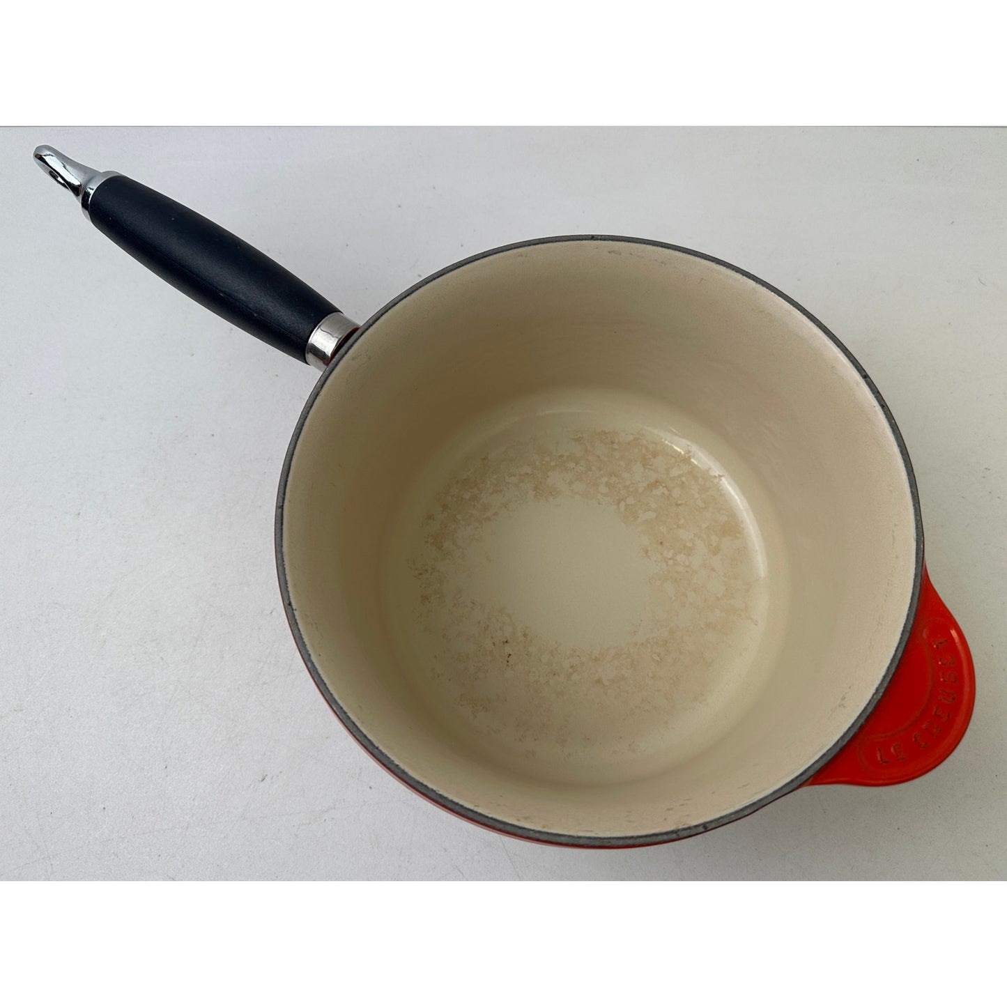 Vintage Le Creuset Red Enamel Cast Iron Saucepan Set