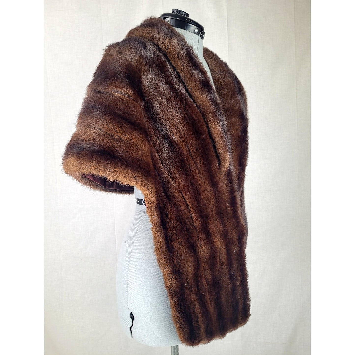 Vintage Beaver Stole Adjustable Length