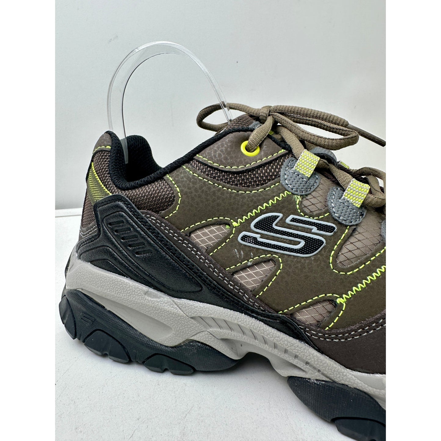Skechers Sport Sparta 2.0 Domitia Olive/Black/Lime Trail Hiking Sneaker Men's Sz 10