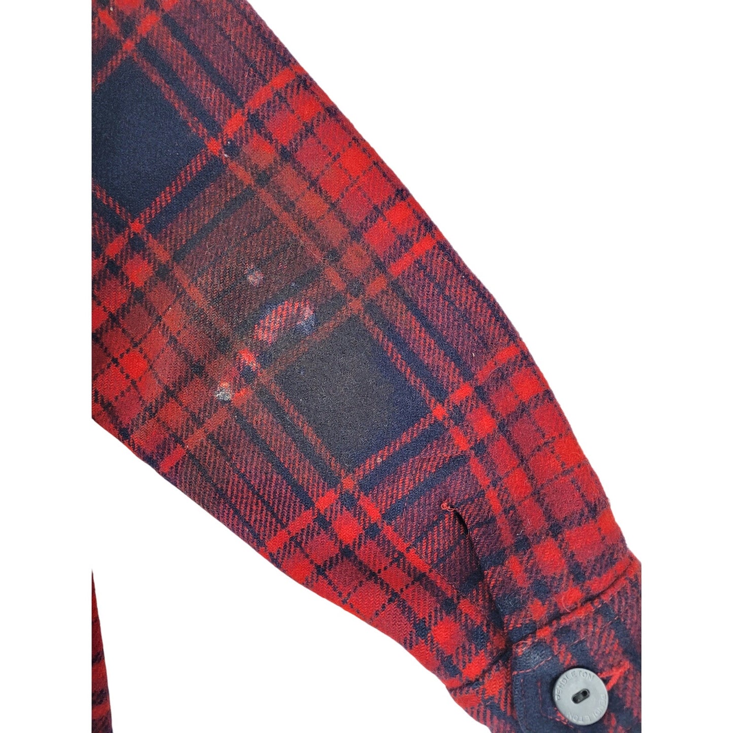 Vintage Pendleton Mackinaw Cruiser Field Jacket Red Blue Plaid Men's Sz M/L