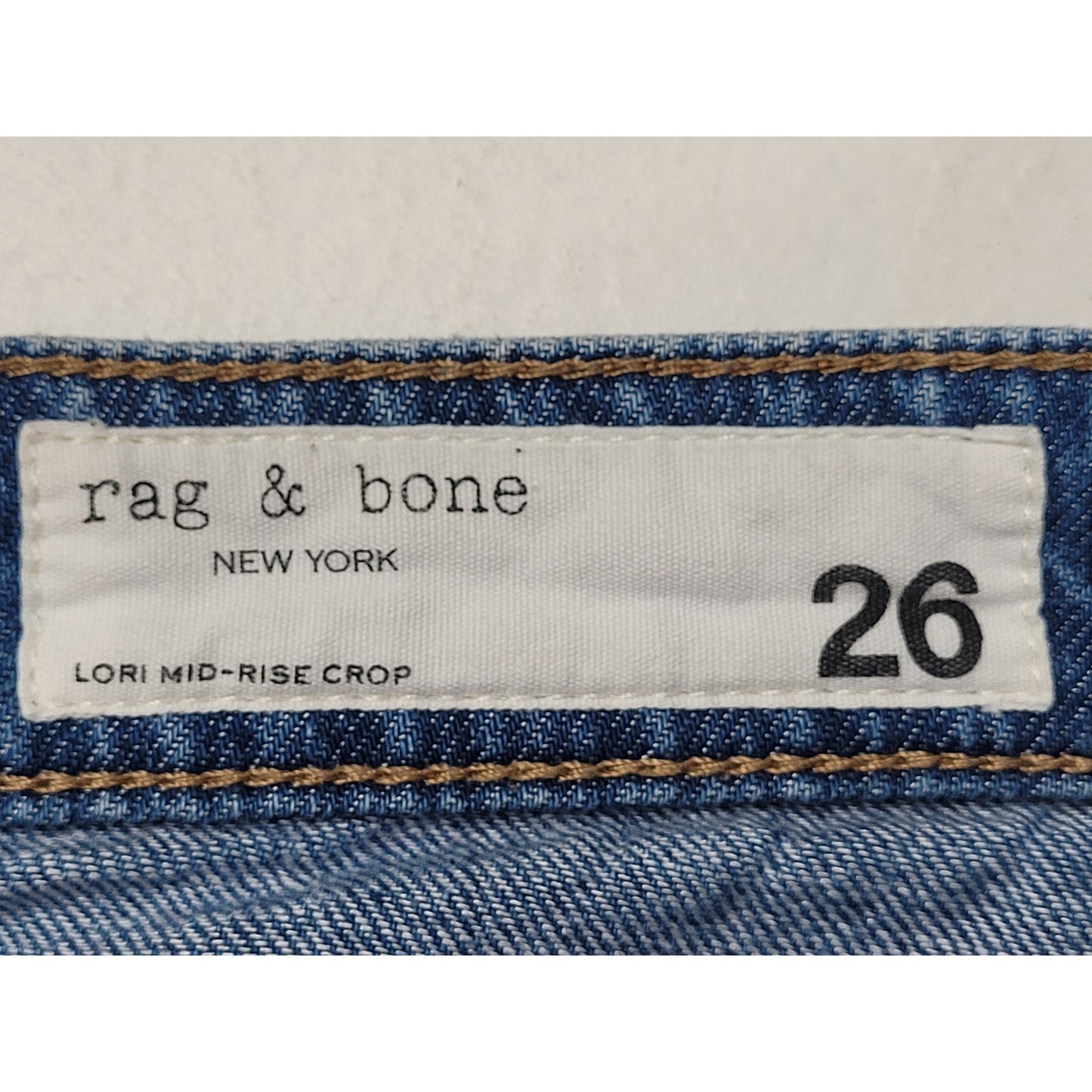 rag & bone Lori Mid-rise Crop Medium Wash Jeans Women's Sz 26