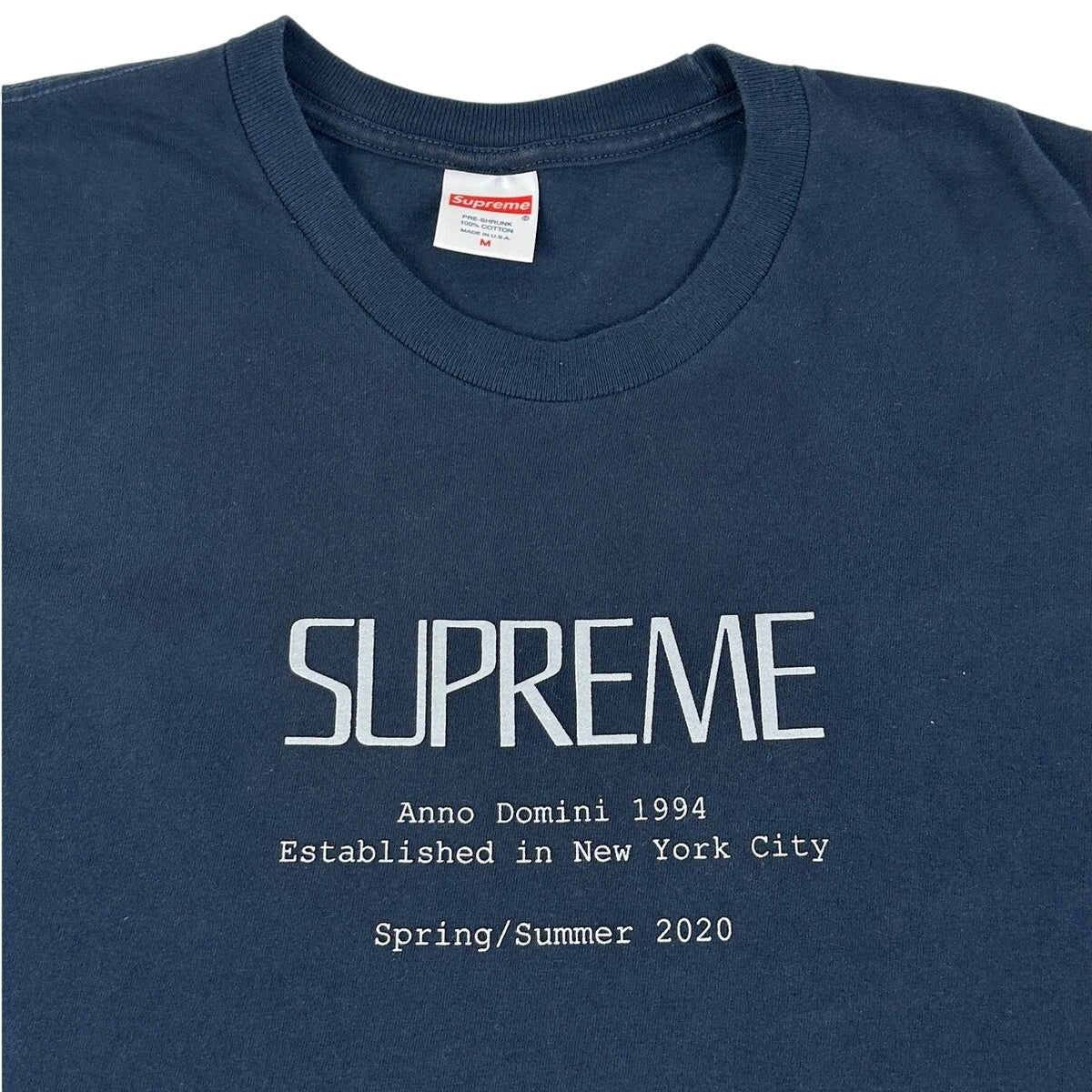 Supreme SS20 Anno Domini Navy Blue Tee Men's Sz M