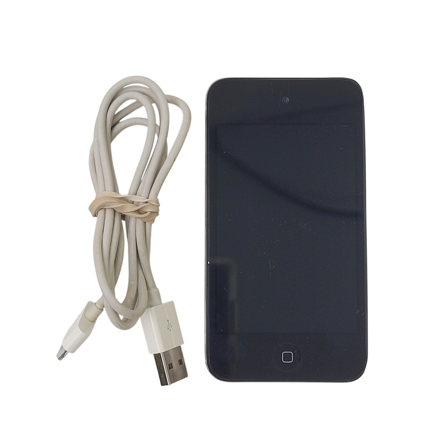 Apple iPod Touch 4th Generation Chrome & Black w Cable | Power Tested & Working