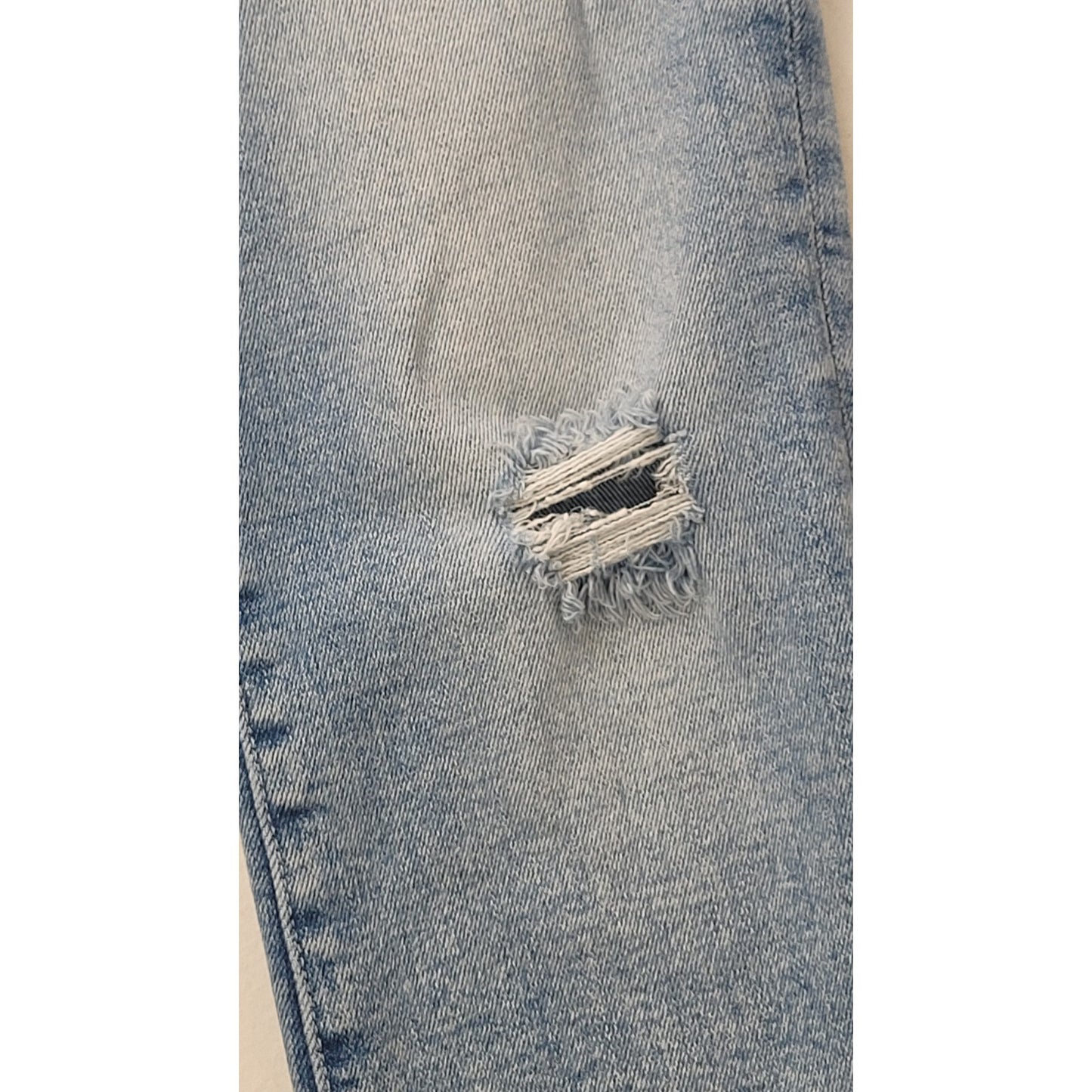 Mother The Insider Crop Step Fray Flare Jeans Medium Wash Distressed Sz 29
