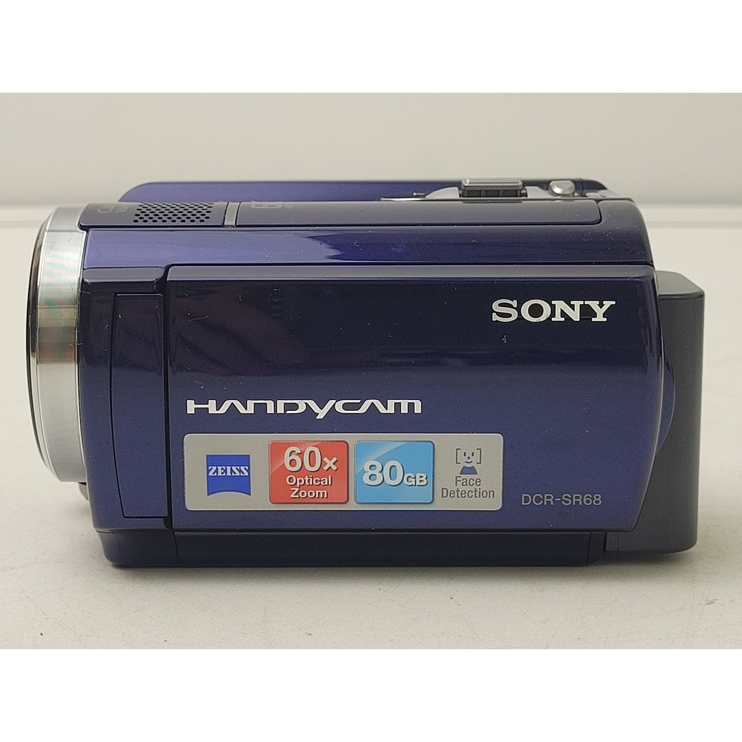2010 Sony Handycam DCR-SR68 Digial Camcorder & Case | 60X Zoom | 80GB | Blue