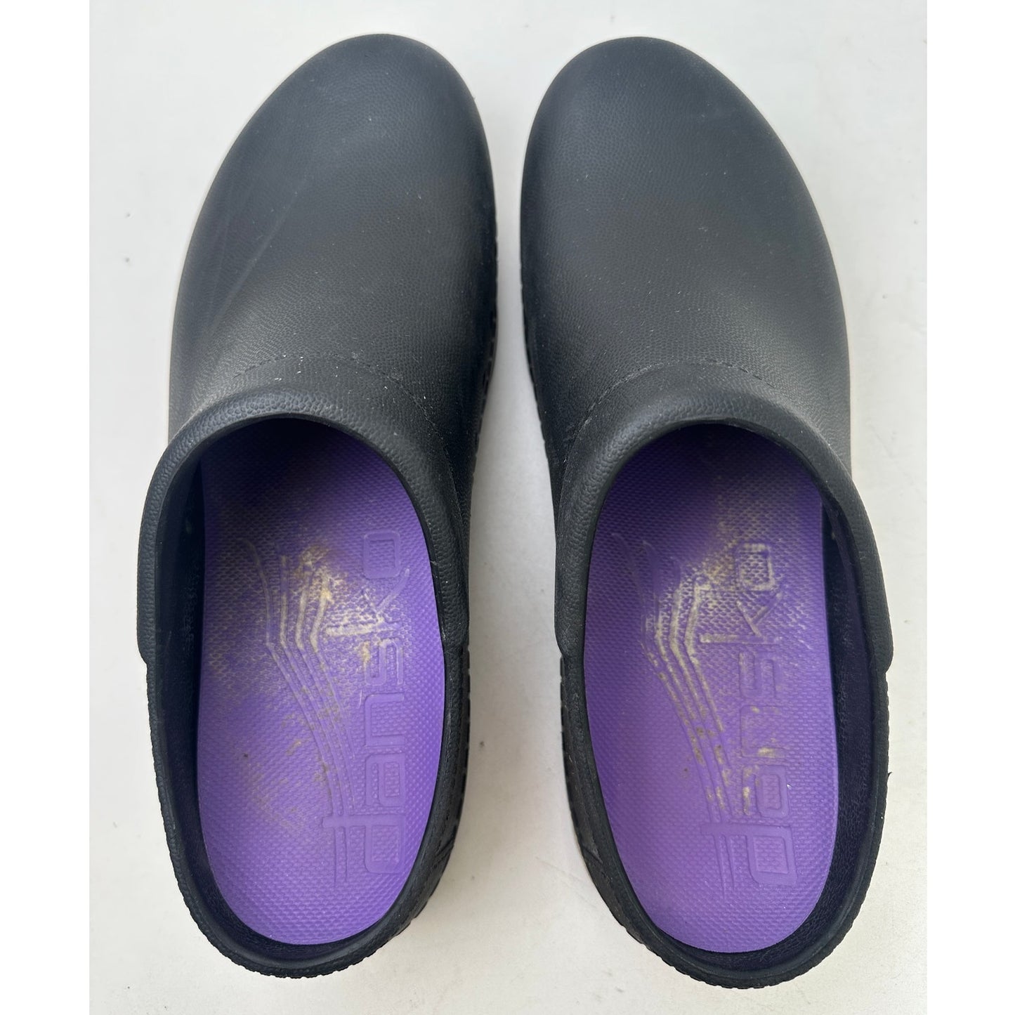Dansko Kane Molded EVA Black / Woodgrain Trim Clogs Women's Sz 41