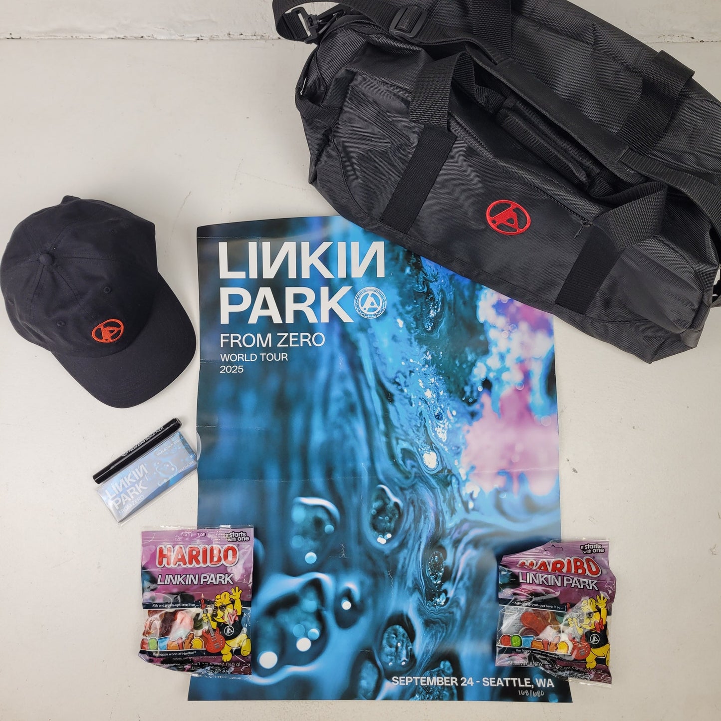 Linkin Park From Zero World Tour Poster, Gummies, Pen, VIP Swag Bag