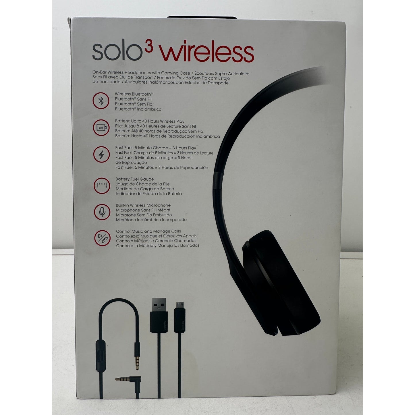 Beats Solo3 Wireless On-Ear Headphones Matte Black | Open box / Unsealed