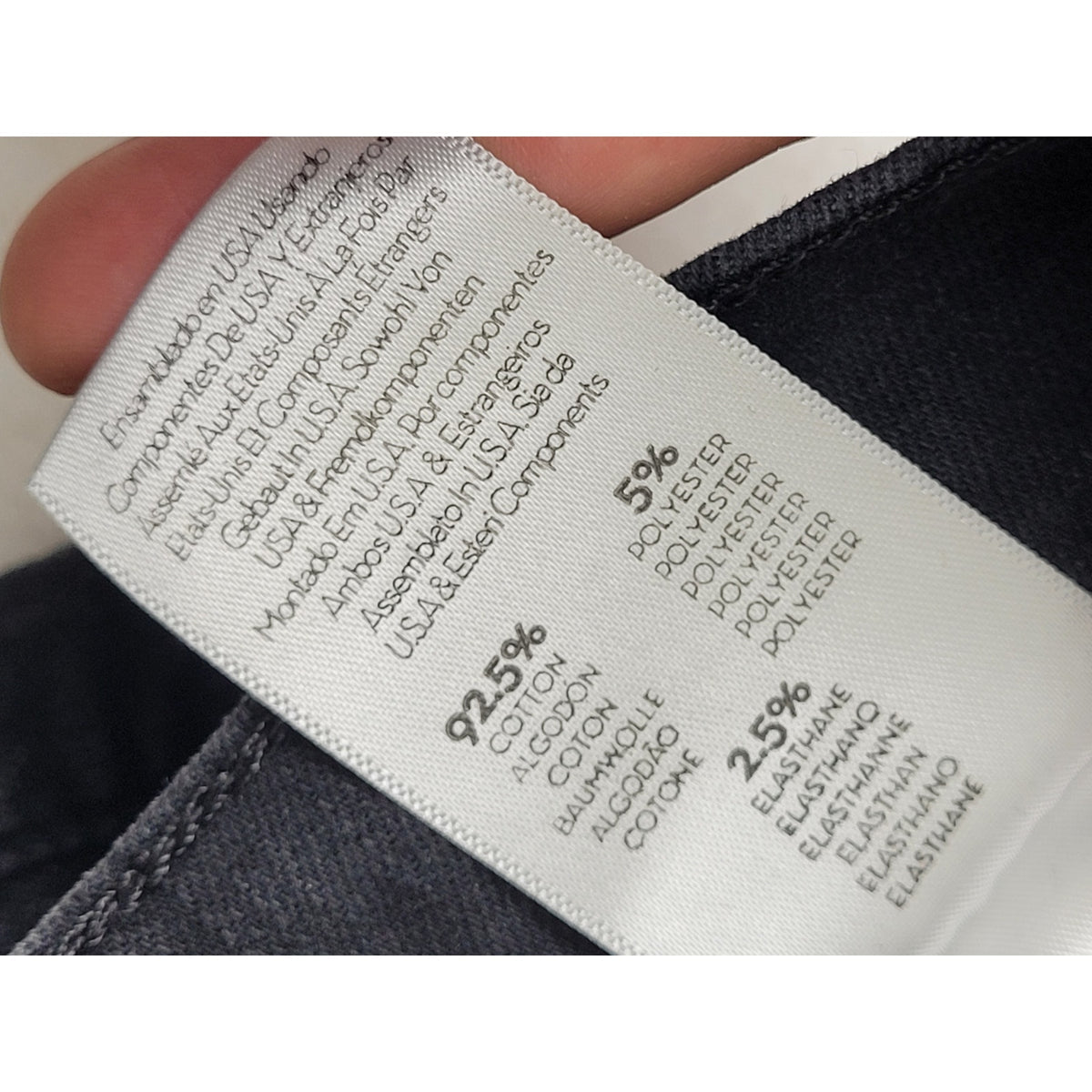 MOTHER The Stunner Zip Ankle Step Fray Grey Black Skinny Jeans Women's Sz 29
