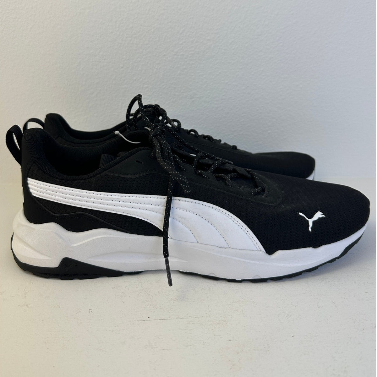 PUMA Zip C Black White Athletic Running Sneakers Men's Sz 12