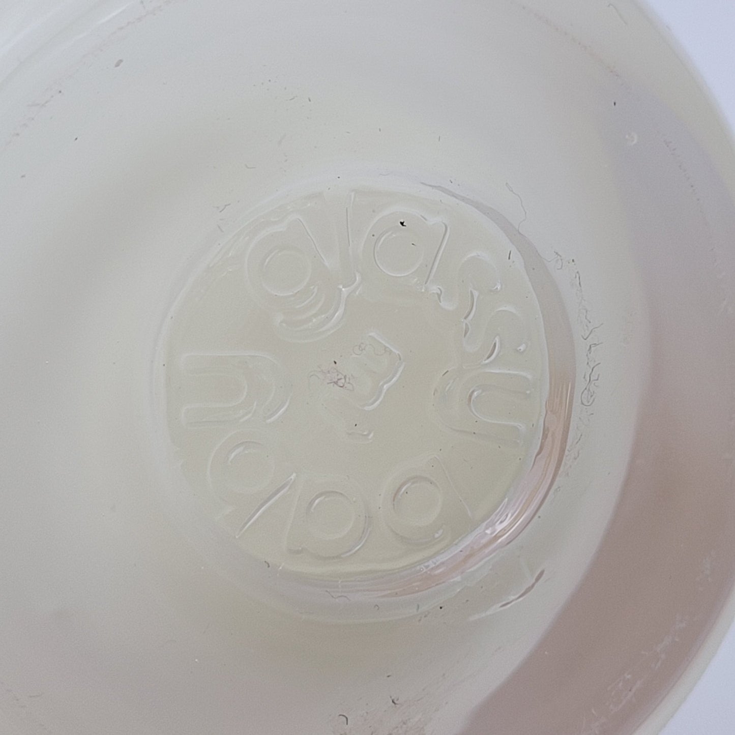 glassybaby White & Toffee Swirl Handblown Glass Votive Candle Holder EUC