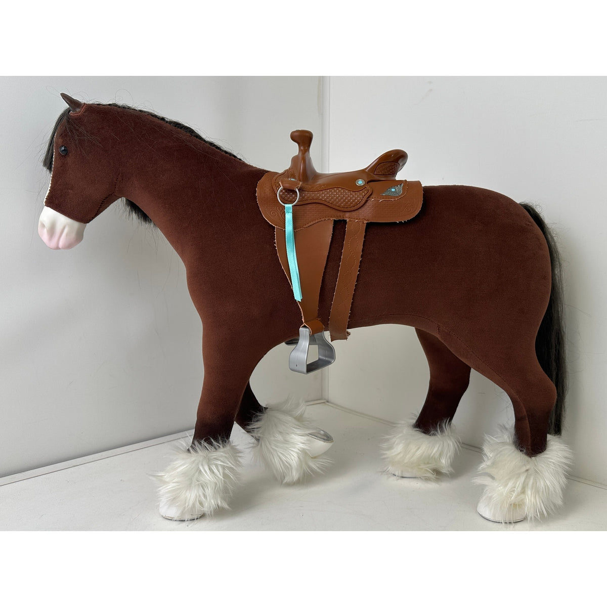 Retired American Girl Truly Me Prancing Clydesdale Draft Horse with Saddle