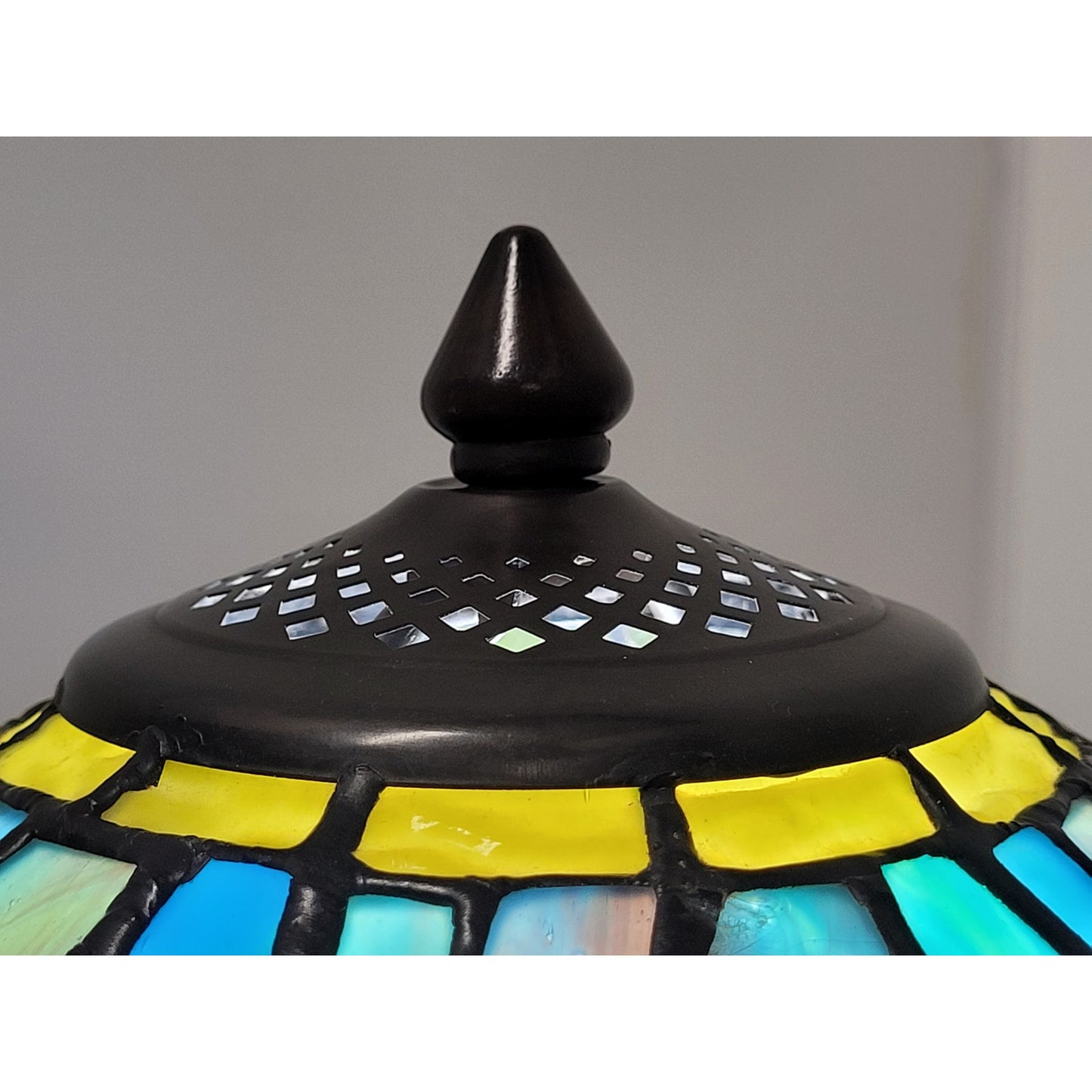 Dale Tiffany Colorful Dragonfly Stained Glass Table Lamp 22" H x 16" W