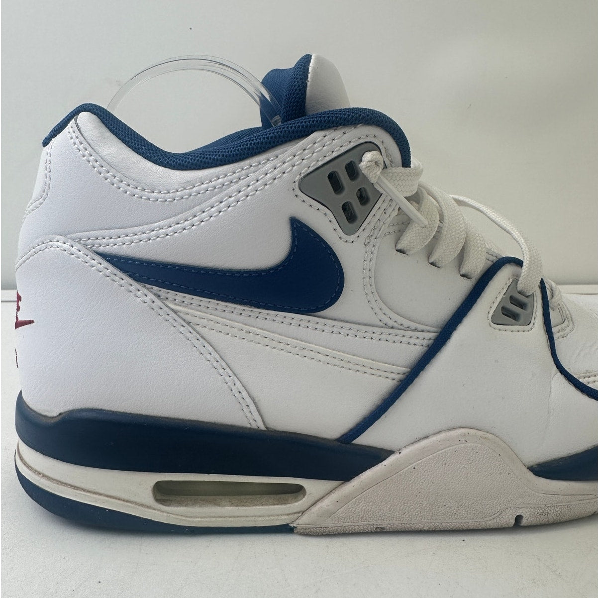 Nike Air Flight 89 White Dark Royal Blue Varsity Red Sneakers Men's Sz 10.5