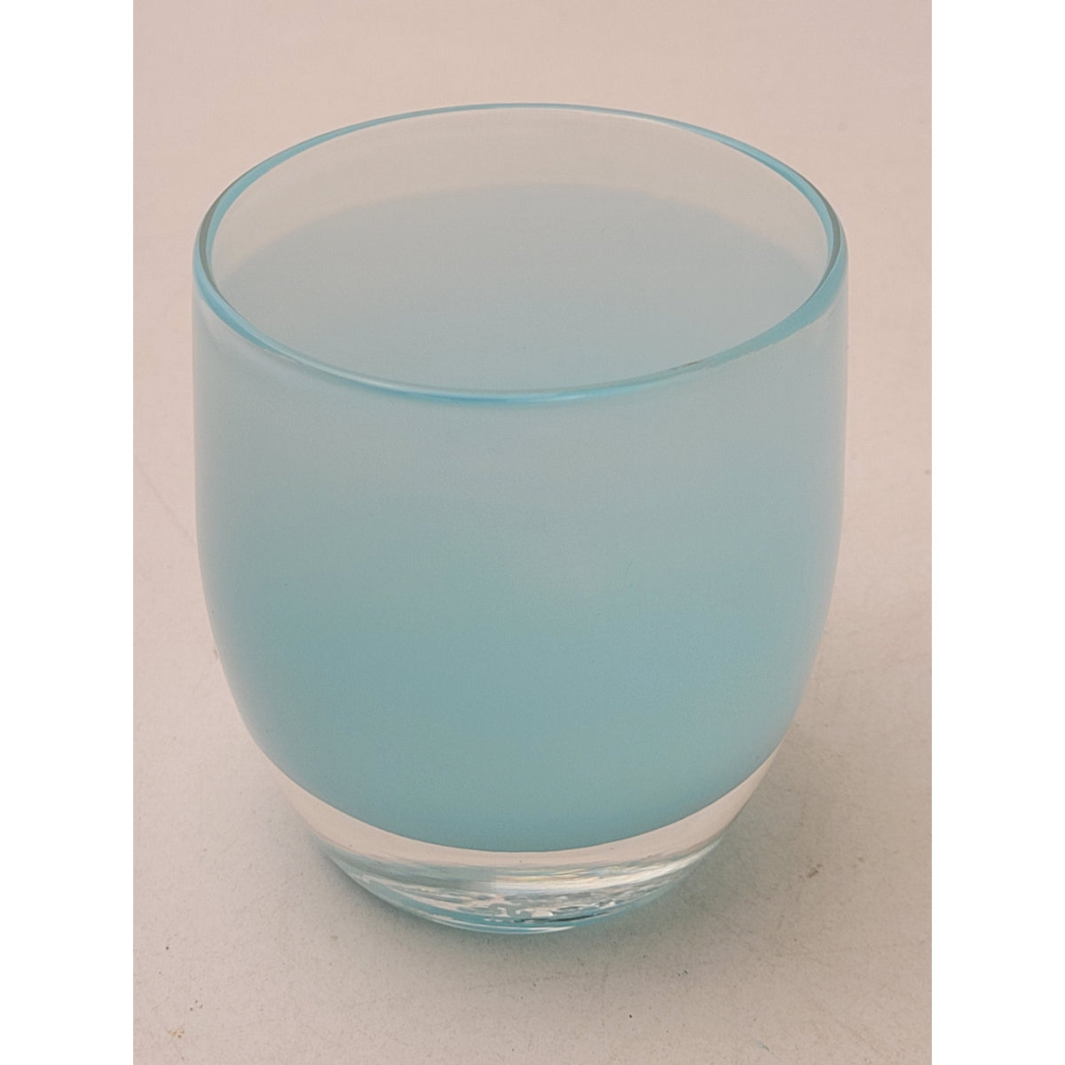 glassybaby "Ocean" Light Blue Handblown Glass Votive Candle Holder Rare w Tag