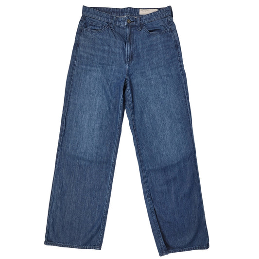 Rag & Bone Lori Mid-Rise Wide Leg Medium Wash Blue Jeans Women's Sz 27