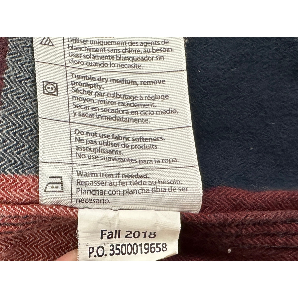 Carhartt Red/Blue/Cream Plaid Hubbard Heavyweight Flannel Plaid Shirt Men's Sz M