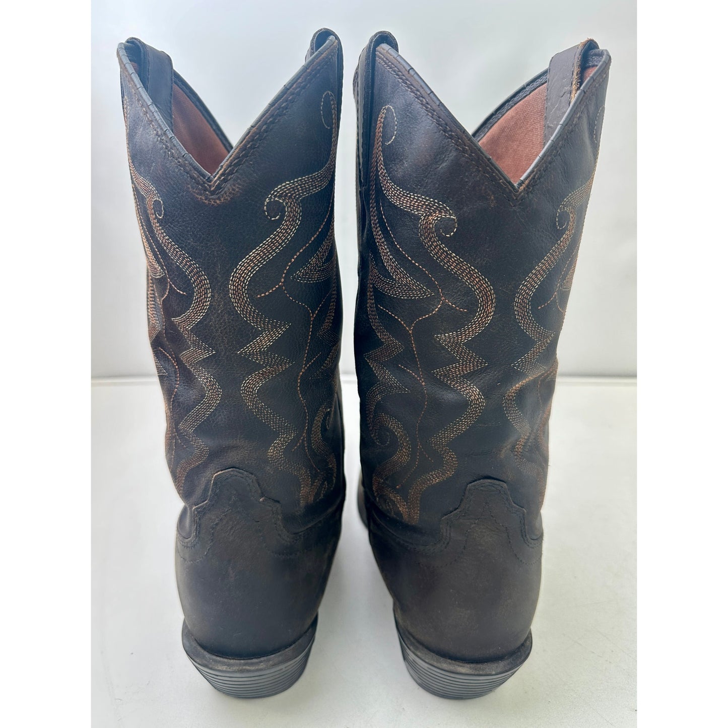 Justin Brown Leather Western Cowboy Boots Men's Sz 10