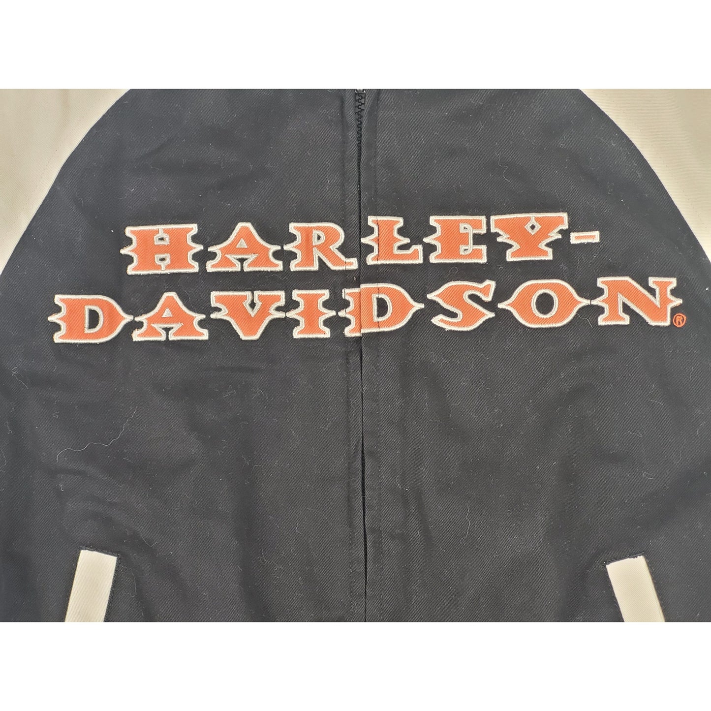 VTG 2000s Harley Davidson Cotton Bomber Varsity Jacket Women's Sz M