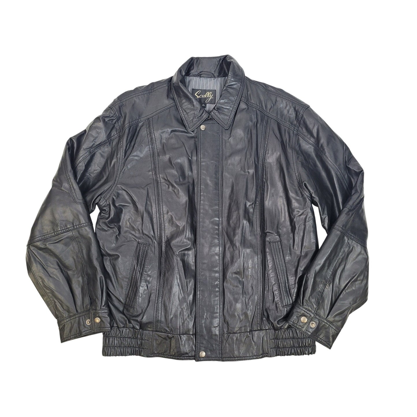 Vintage 80s Scully Leather Bomber Jacket Men's Sz XL