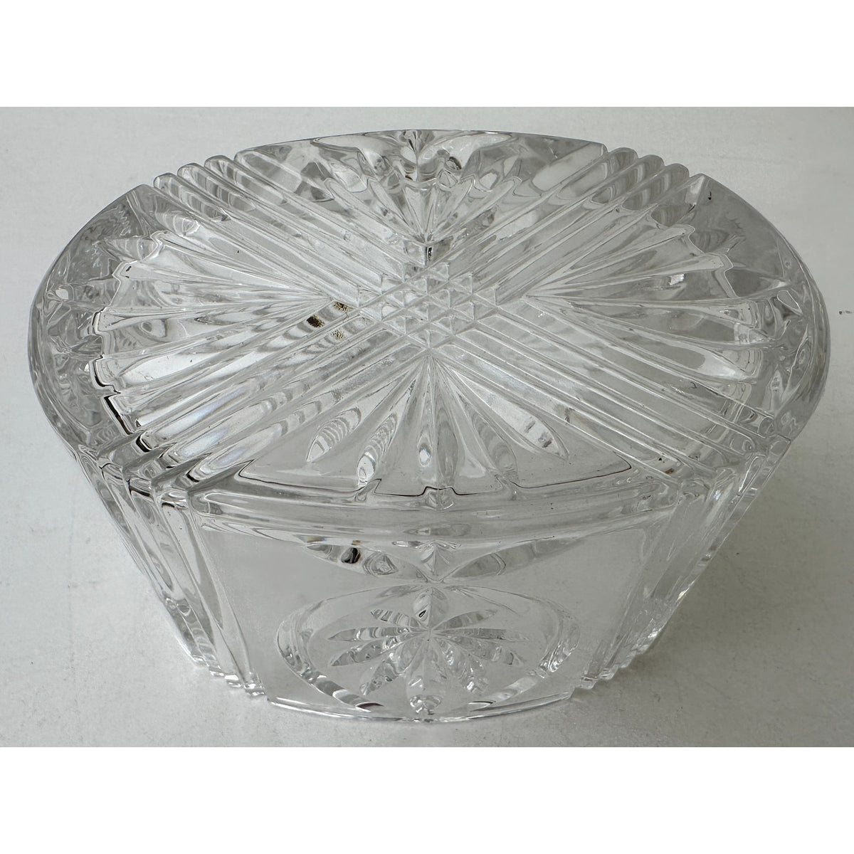 Vintage Waterford Crystal Overture Oval Vanity Jar