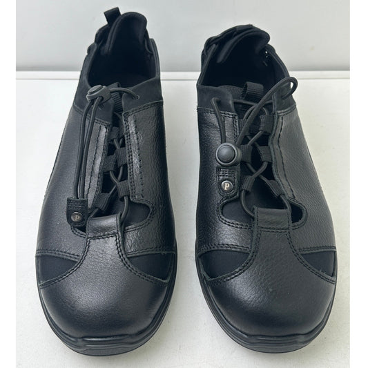 Pandere Bolero Expandable Leather Sneakers Black Men's Sz 12