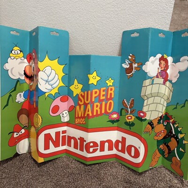 Vintage 1989 Super Mario Bros Rare Folded Car Auto Sun Shade | New in Package