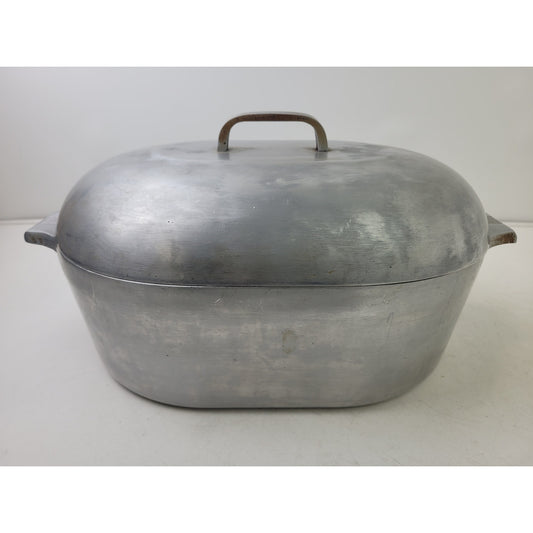 Vintage GHC Magnalite Cast Aluminum Roaster 13 Quart w Trivet & Lid