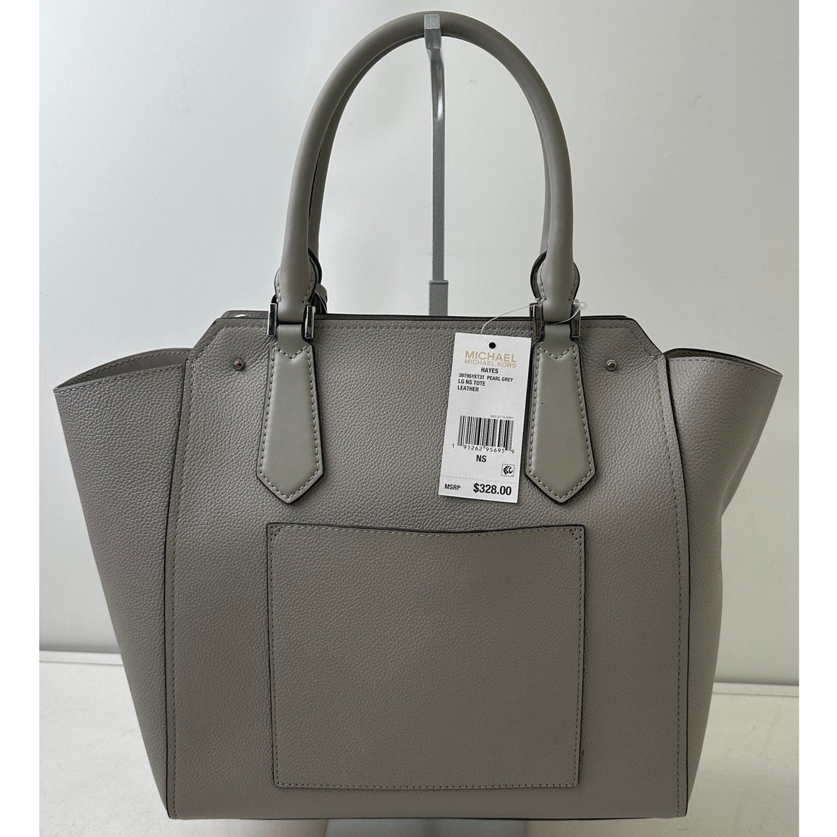 Michael Kors Hayes Large Tote in Pearl Grey NWT