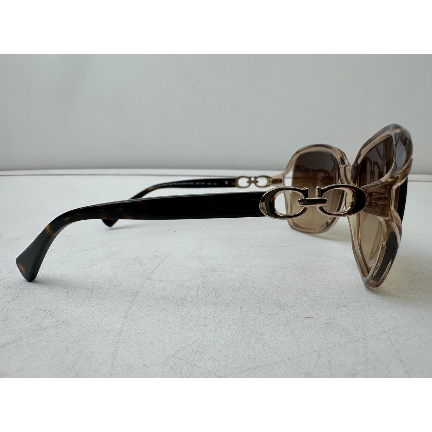 Coach HC8145 Kissing C Translucent Nude Butterfly Sunglasses