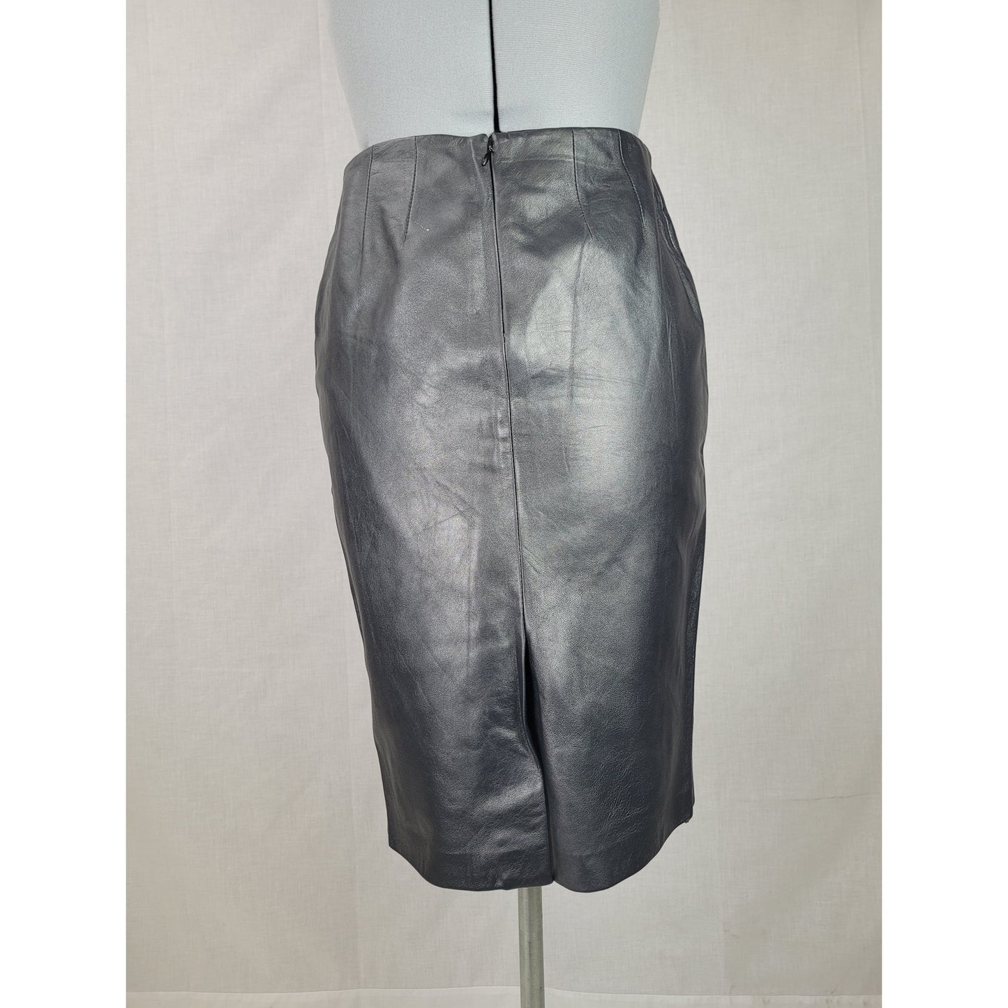 Vintage Leather Pencil Skirt Suit Sz S