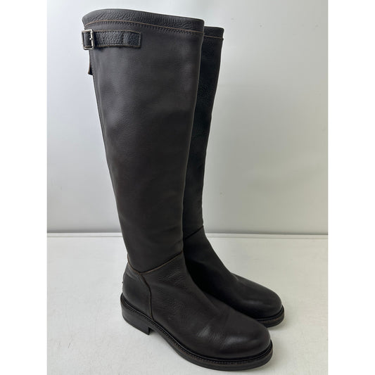 Alexandra Roma Italian Leather Knee-High Riding Boots Women's Sz EU  37 / US 7