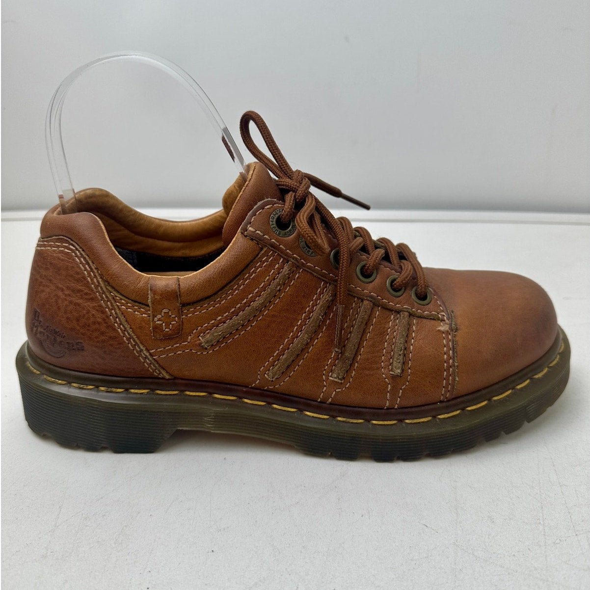 Vintage Dr. Martens Keith Brown Leather Chunky Oxford Shoes Women's Sz 7
